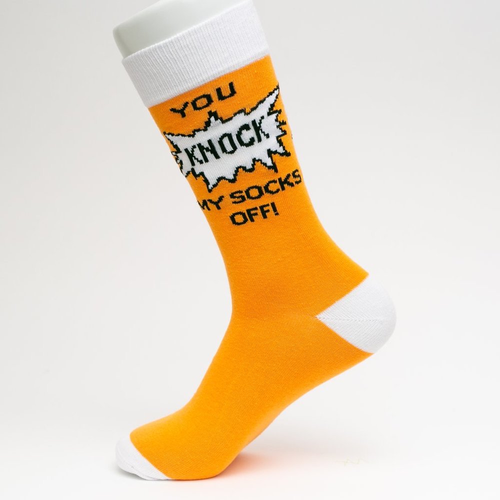 You Knock My Socks Off Themed Mid Calf Length Sock